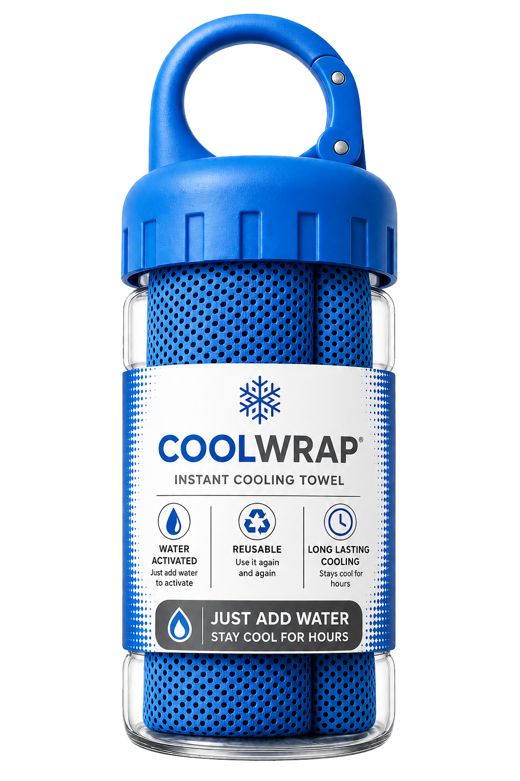 CoolWrap Instant Cooling Towel Blue
